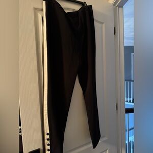 Calvin Klein pants- black with cream and tan stripe. Size 16